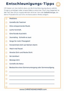Entschleunigungs-Tipps