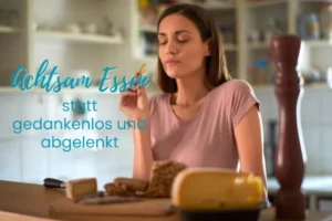 Frau genießt - achtsam essen - christa daschner
