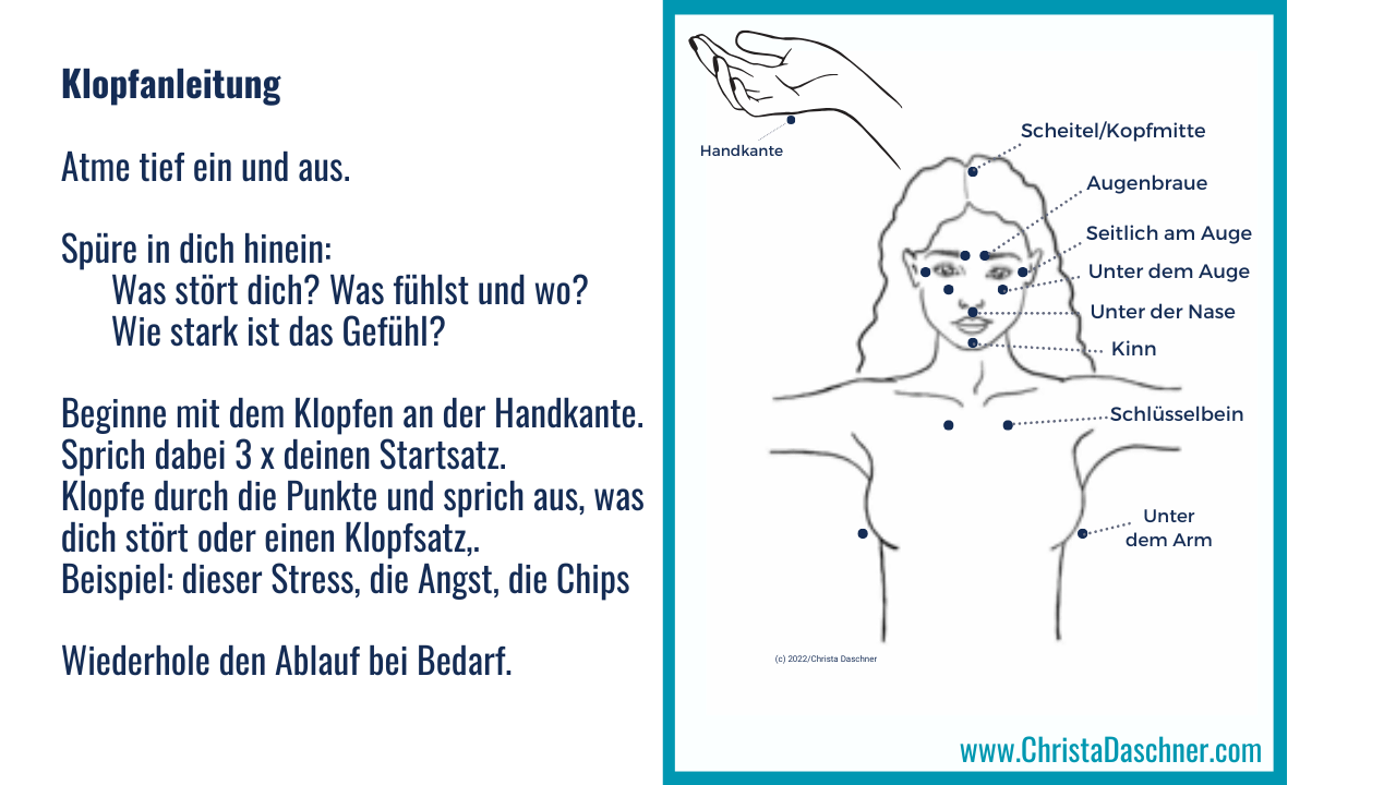 EFT Klopfanleitung und Klopfpunkte